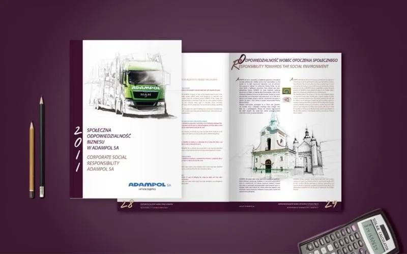 Projekt do druku: Adampol – raport CSR